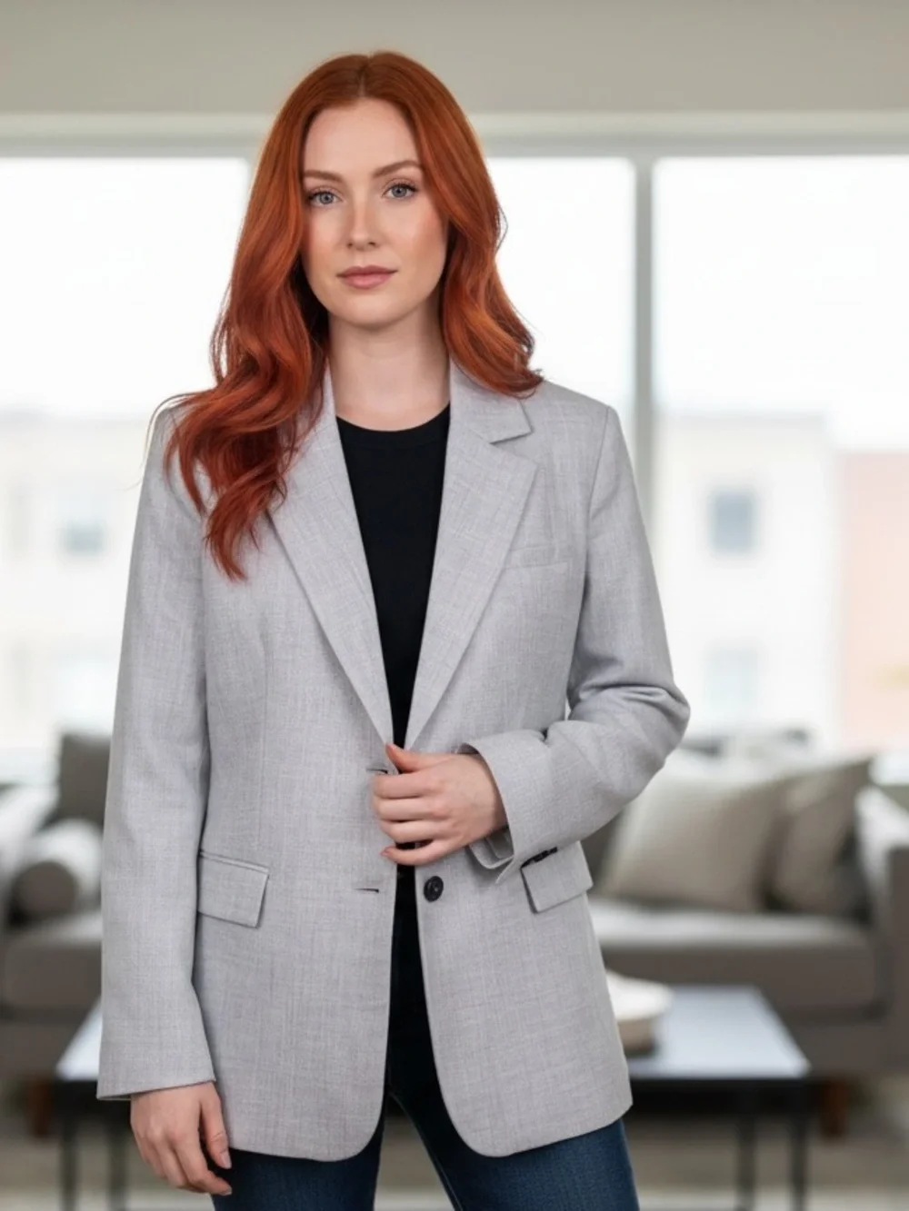NWT - Zara Light Grey Tailored Blazer Jacket (Size XL) - Picture 1 of 15